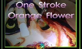 Mystic Nails Halloween Orange One Stroke Flower :::... ☆ Jennifer Perez of Mystic Nails ☆