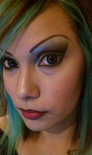 My drag makeup (minus false lashes) 