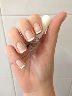 Pink and white, soft french manicure