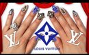 Studded LV Inspired Nails | BellaGemaNails