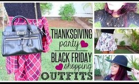 THANKSGIVING PARTY & BLACK FRIDAY SHOPPING OUTFITS (Day to Night) | TheMaryberryLive