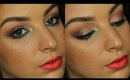 Teal Liner & Orange Lips | Makeup Tutorial ♥