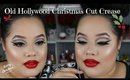 Old Hollywood Christmas Cut Crease Makeup