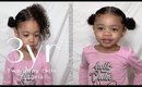 DOING TWO PONYTAILS ON MY 3 YEAR OLD DAUGHTER(Vlogmas Day 8)