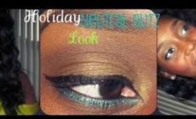 Holiday Look #1 :: Neutral Glitz with Coral lips