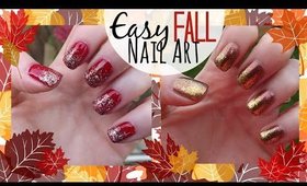 Easy Fall Nail Art Tutorial - Glitter Gradient