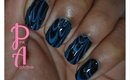 Black and Blue Water Marble