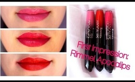 First Impression + Review! | Rimmel Apocalips Lip Lacquers! ♡