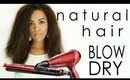 How I blow dry my natural Hair + International Giveaway + Length check