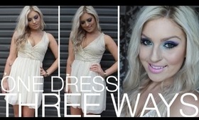 (GIVEAWAY) 3 Dressed Up Outfit Ideas (Using 1 Dress!) ♡ Collab w/ Saturdaynightsalrite!