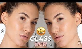 GLASS SKIN using ONLY Drugstore Makeup | Jamie Paige