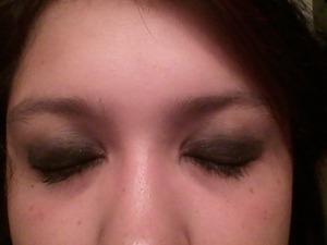 My baby girl want to learn how to use eyeshadow but she pick black shadow 