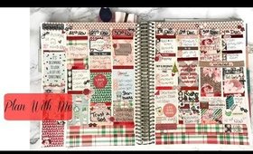 Plaid Christmas PWM | Plan With Me | Erin Condren Planner