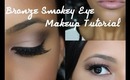 Bronze Smokey Eye + Nude Lip Makeup Tutorial