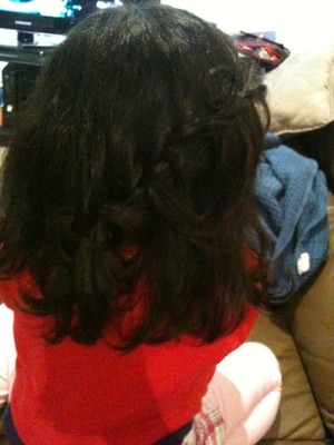 it is a bit messy but i did it i used my baby sis' hair it is short so i could only do a diagonal one 
