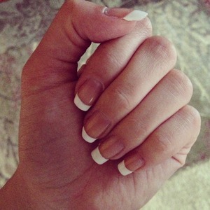 I used Orly's French Tip/Manicure polish & steady hand. 