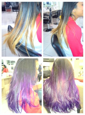 Old Ombre & New purple Ombre