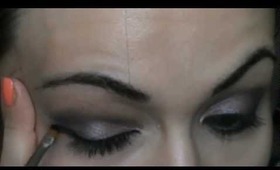 Grey and taupe makeup...