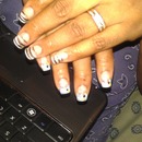 Clear nails and polka dots 