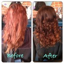Before & after color correction 