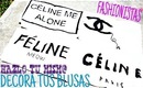 HAZLO TU MISMO: BLUSAS CELINE ME ALONE - FÈLINE MEOW - CELINE PARIS -LOGO CHANEL