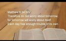 Devotional Diva  -  Let Tomorrow Worry About Itself