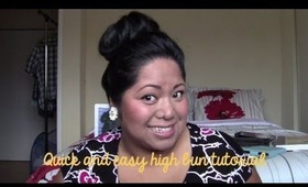 Fast and easy high bun tutorial :)
