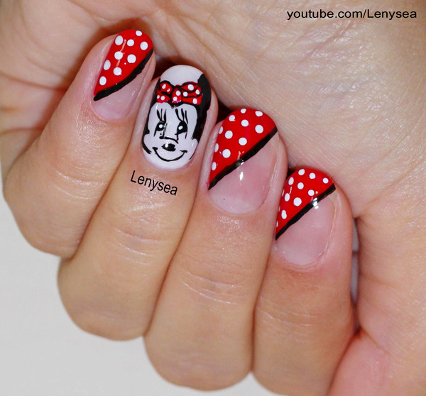 Disney's Minnie Mouse Nails | Elena S.'s (ElenaSandina) Photo | Beautylish