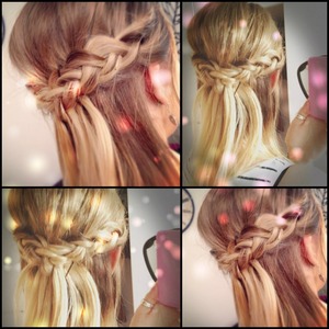 Inside-out-braids that I mastered at one party <3