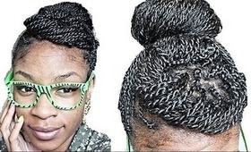 ✄Hair| Senegalese Twists/ Box Braids Hairstyles: Snake Twist Updo Tutorial