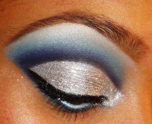 Blue & silver Cut Crease