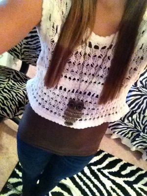 #sweater #white #brown #jeans #fall