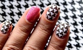 Water Decals! ✦ Houndstooth Nails + How To Use Nail Decals Water nail Art Designs (superWOWstyle)