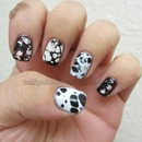 Inspired by Cutepolish, Water Spotted Manicure Video on youtube