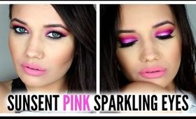 SUNSET PINK SPARKLING EYES | thatgirlshaexo