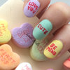 Candy Hearts Nail Art
