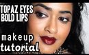 ☽ Shimmering Topaz Eyes, Bold Lips + Foundation Routine