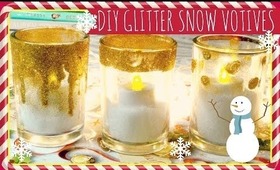 ❄ DIY Glitter Snow Votives ❄