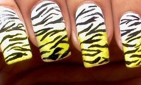 Tiger Nails Zebra Nail Art Designs Ombre Gradient How To With Nails Design Nail Art About