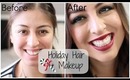 Holiday Makeup & Hair Tutorial Collab with WhatWouldLizzyDo