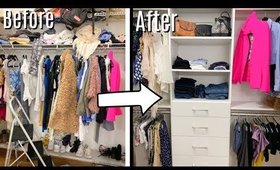 SMALL CLOSET MAKEOVER | Clean with me