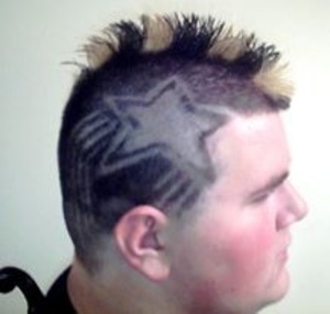 This was actually from a few years back, my very first attempt at shaving designs in hair.