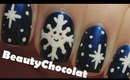 Kawaii Snowflake Nail Art - Winter Christmas Nails
