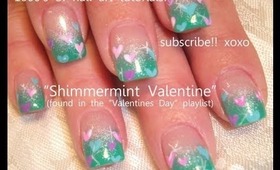 how to do nails with eyeshadow MAC "shimmermint": robin moses nail art tutorial design575