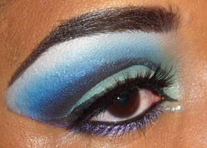 Just a quick eye look.. the pigment along the lower lash line is Cornflower by MAC.