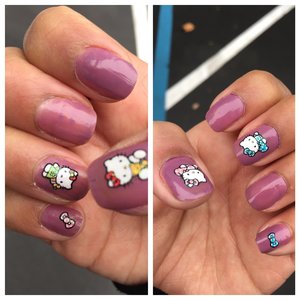 wet  n wild  color: private viewing  and hello kitty nail stickers