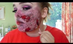 Burnt off skin, A Zombie Halloween Makeup Look