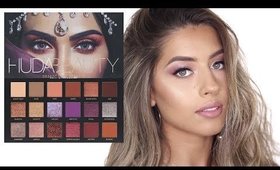 HUDA BEAUTY DESERT DUSK PALETTE TUTORIAL | مكياج صيفي بنفسجي للعيد