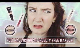 FULL FACE USING $1 CRUELTY FREE MAKEUP!