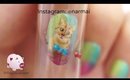 Kitten with changing bowties nail art tutorial